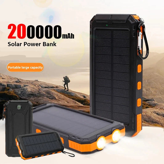 SolarMax™ – 200,000mAh Solar-Powered Power Bank